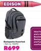 Edison Backpacks Assorted 745093