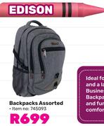 Edison Backpacks Assorted 745093