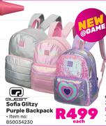 Quest Sofia Glitzy Purple Backpack 850034230-Each
