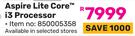 Acer Aspire Lite Core i3 Processor 850005358