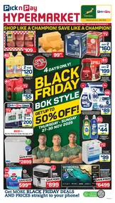 Pick n Pay Hypermarket Gauteng, North West & Free State : Black Friday Bok Style (27 November - 30 November 2025)