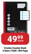 Croxley Counter Book 4 Quire F&M 384 Page-Each