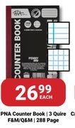 PNA Counter Book 3 Quire F&M/Q&M 288 Page-Each