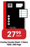 Croxley Counter Book 3 Quire F&M 288 Page-Each
