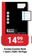 Croxley Counter Book 1 Quire F&M 96 Page-Each
