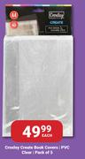 Croxley Create Book Covers PVC Clear Pack Of 5-Each