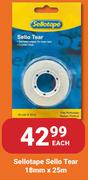 Sellotape Sello Tear 18mm x 25m-Each