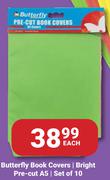 Butterfly Book Covers Bright Pre Cut A5 Set Of 10-Each