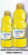 Giotto School Paint (Primary Yellow)-500ml