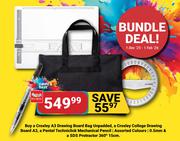 Croxley A3 Drawing Board, Drawing Board A3, A Pentel Techniclick Mechanical Pencil & SDS Protractor 