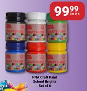 PNA Craft Paint School Brights Set Of 6