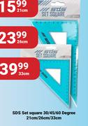 SDS Set Square 30/45/60 Degree 33cm