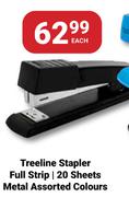 Treeline Stapler Full Strip (20 Sheets)Metal In Assorted Colours