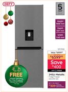 Defy 245L Metallic Fridge/Freezer DAC449-WD 10117058