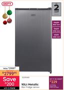 Defy 90L Metallic Bar Fridge DBF90M 10293485