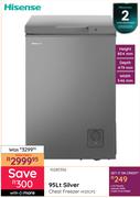 Hisense 95L Silver Chest Freezer H125CFS 10285356