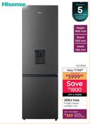 Hisense 263L Inox Fridge Freezer H370BIT-WD 10278367