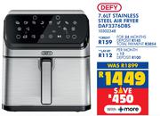 Defy 7.6L Stainless Steel Air Fryer DAF3376DBS 10302348