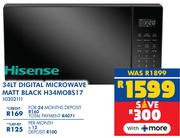 Hisense 34L Digital Microwave Matt Black H34MOBS17 10302111