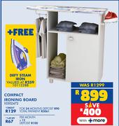 Compact Ironing Board 10302472 Plus Free Defy Steam Iron 10112288