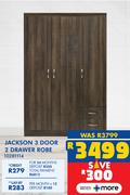Jackson 3 Door 2 Drawer Robe 10281114