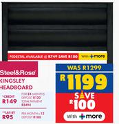 Kinsley Steel & Rose Headboard