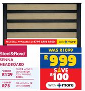 Senna Steel & Rose Headboard