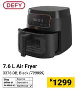 Defy 7.6L Air Fryer 3376 DB, Black (790059)