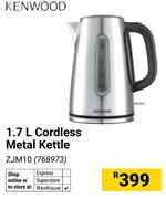 Kenwood 1.7L Cordless Metal Kettle ZJM10 (768973)