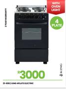 King 4 Plate Electric Stove 21-606