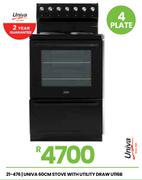 Univa 60cm Stove With Utility Draw U116B 21-476