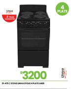 Univa 4 Plate Stove U405 21-475