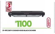 Defy Black Cookerhood DCH60B 21-051
