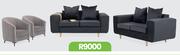 Belle 2x2 Seater Sofa + 2xTub Chair