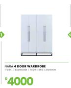 Nara 4 Door Wardrobe 1600 x 450 x 2100mm 1-284