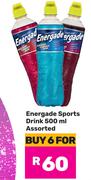 Energade Sports Drink Assorted-For 6 x 500ml