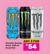 Monster Energy Drink Assorted-For 3 x 500ml