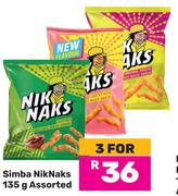 Simba Nik Nkas Assorted-For 3 x 135g