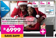 Hisense 58" QLED Smart TV 58Q6Q Plus 2.1 Channel Soundbar HS1800 (850029201/850017773)