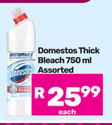 Domestos Thick Bleach Assorted-750ml 