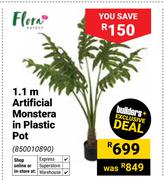 Flora 1.1m Artificial Monstera In Plastic Pot 850010890