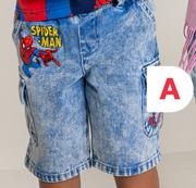 Boys Character Denim Shorts (2-7 Years)-Each