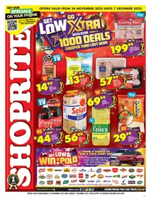 Shoprite Western Cape : Get Low, Go Xtra (24 November - 07 December 2025)