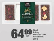 Spar Bakery Mini Fruit Cake Assortment-250g Each