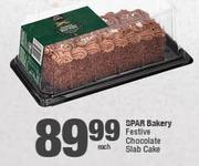 Spar Bakery Festive Chocolate Slab Cake-Each