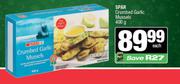Spar Crumbed Garlic Mussels-400g Each