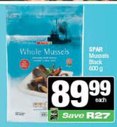 Spar Mussels Black-800g