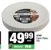 Spar Paper Plates-50s