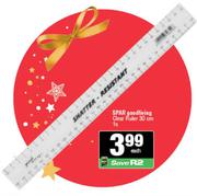 Spar Good Living Clear Ruler 30cm-Each