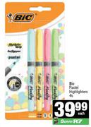 Bic Pastel Highlighters-4s Pack